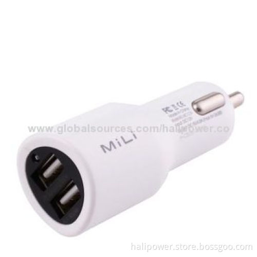 MiLi Dual USB Car Charger for Mobile Phone Latest DesignNew